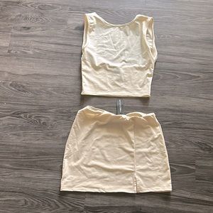 Pretty Little Thing Tan Two-Piece Skirt Set - New with Tags, Size 8 and 10